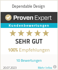 Dependable Design - Website erstellen lassen in Bochum - ProvenExpert-Bewertungssiegel